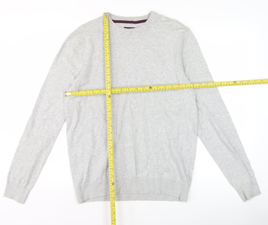 Burton Menswear London Men's Grey M Pullover Crew Neck Jumper