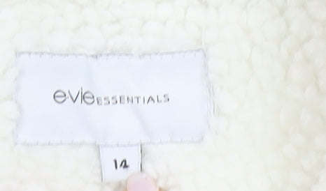 Evie Essentials Women’s Beige Quilted Puffer Waistcoat Size 14