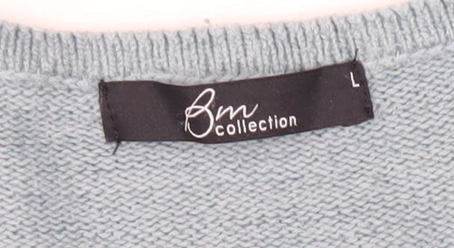 Womens UK Size L BM Collection Blue Pullover Jumper
