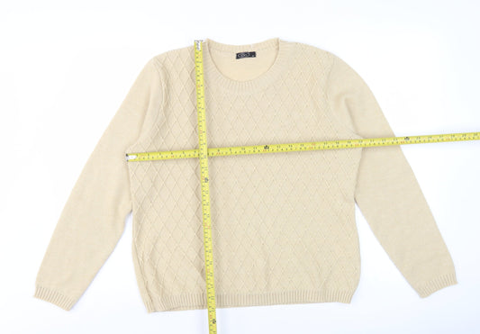 Womens UK Size M BM Beige Pullover Jumper