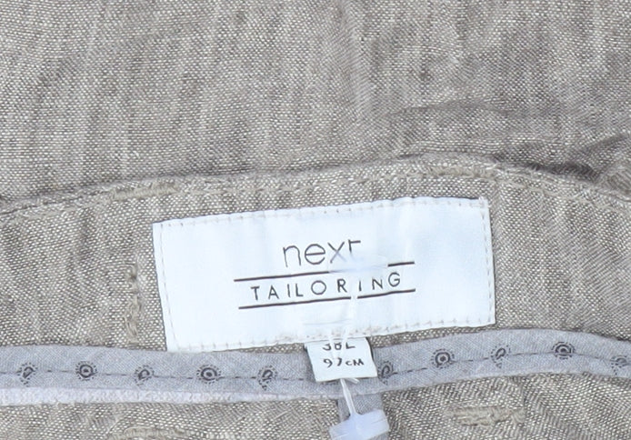 Womens UK Size L NEXT Regular Fit Chino Beige Trousers