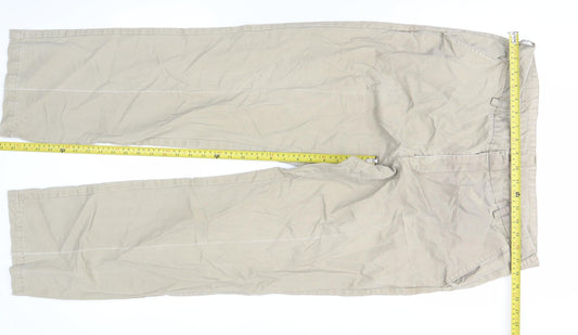John Lewis Men Beige Chino Trousers 36in Waist Regular Fit Straight Leg