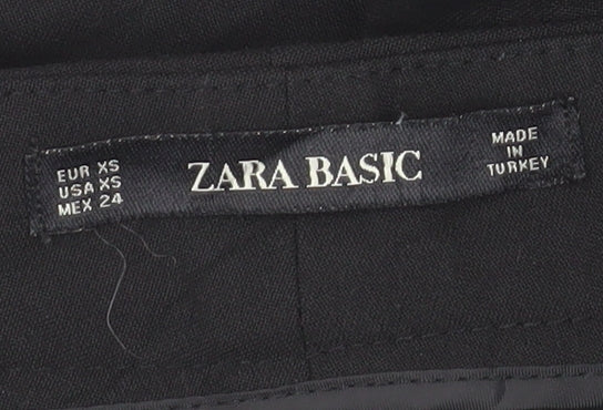 Zara Basic Women’s Black XS Skinny Trousers Beaded Ankle Autumn Winter
