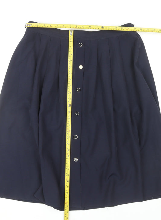 Marks and Spencer Women’s Blue Size 20 A-Line Knee Length Skirt