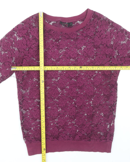 Womens UK Size 8 NEXT Purple Basic Blouse