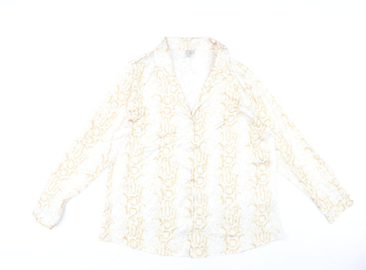 Womens UK Size 14 ASOS Beige Basic Button-Up