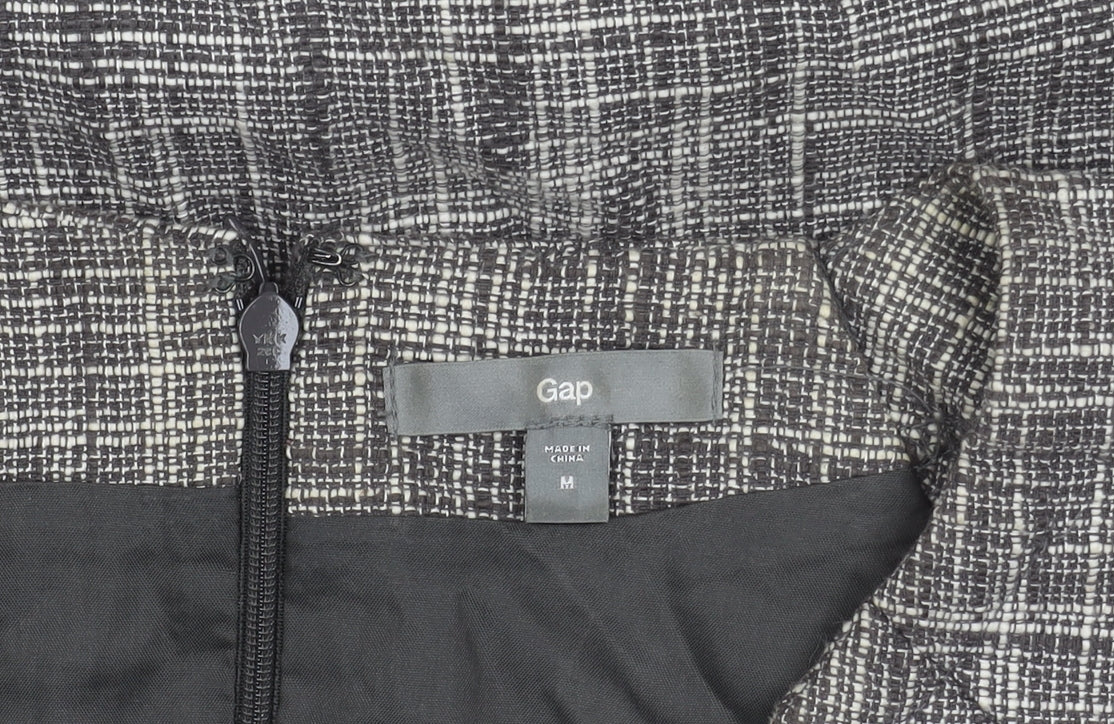 Gap Women’s Grey Check Sheath Dress Size M Knee Length Workwear
