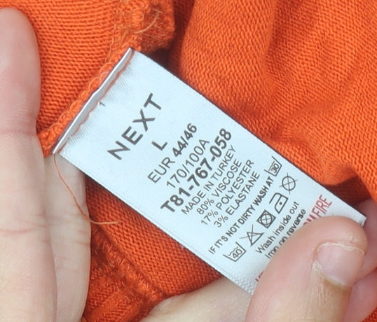 Womens UK Size L NEXT Orange Pullover Jumper