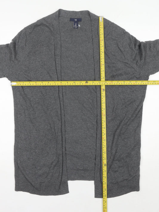 Gap Women’s Grey Long Sleeve Knit Cardigan Size L Cotton Blend