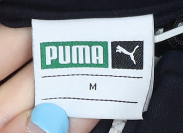 Puma Men’s Black Track Jacket M Full Zip Fleece Sports Casual