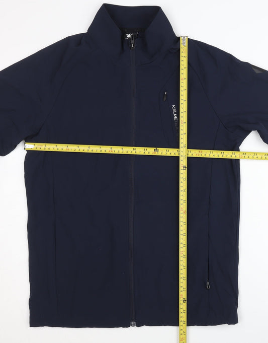 Kelme Men's Blue S Track Jacket Full Zip Stand-Up Collar 95cm Chest