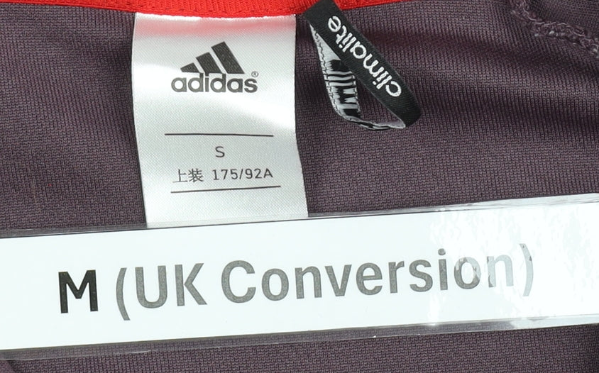 Adidas Men’s Purple Track Jacket M Full Zip Sports Activewear