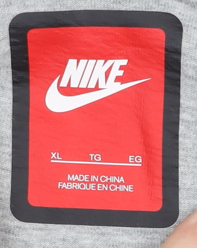 Nike Women’s Grey Full Zip Hoodie XL Raglan Sleeve Sportswear