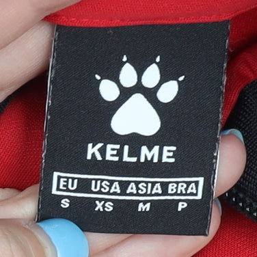 KELME Men’s Red Football Track Jacket M Full Zip Polyester Sportswear