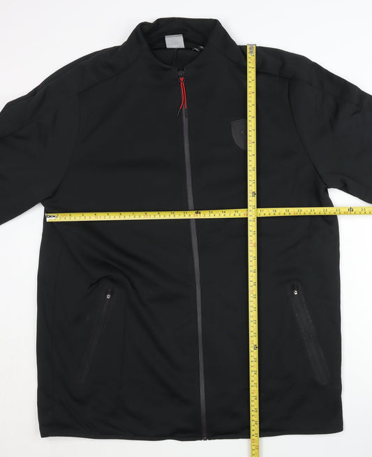 Puma Men's Black 2XL Track Jacket Full Zip Softshell Sportswear