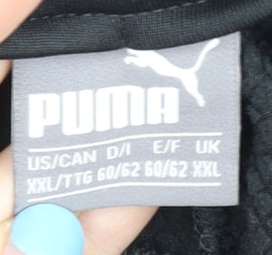 Puma Men's Black 2XL Track Jacket Full Zip Softshell Sportswear