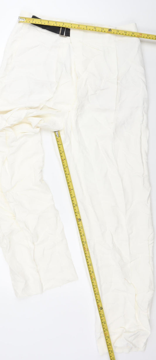 Womens UK Size 12 Zara White Trousers