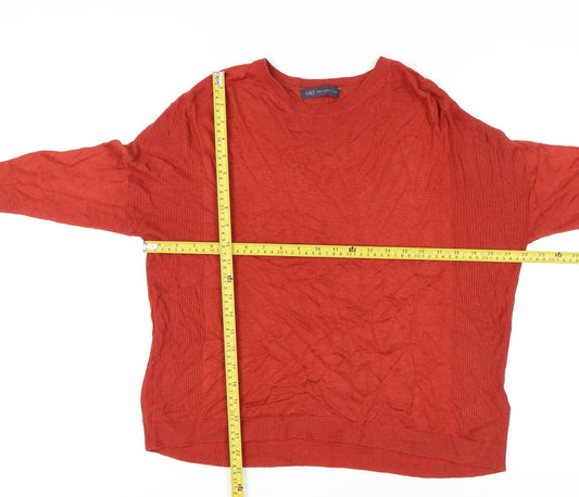 Womens UK Size 14 Marks and Spencer Red Pullover Jumper
