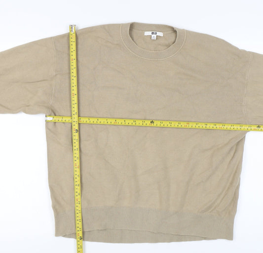 Womens UK Size XS Uniqlo Beige Pullover Jumper