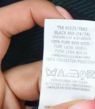 Marks and Spencer Women’s Multicoloured Wool Pencil Skirt UK14