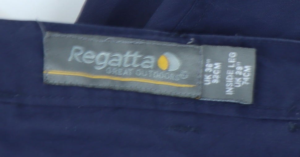 Regatta Men's Blue Cargo Trousers 39W 29L Straight Leg Pockets