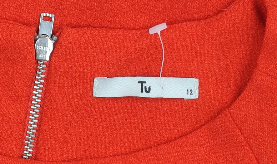 Tu Women’s Red Size 12 Shift Knee Length Workwear Dress