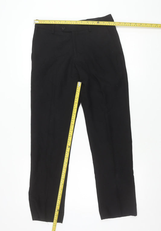 Next Men's Black Dress Pants Trousers 28W 29L Formal Straight Leg