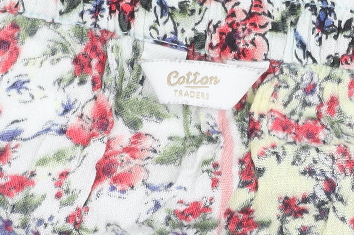 Cotton Traders Women’s Multicoloured Floral A-Line Skirt Size 22 Knee Length Lined