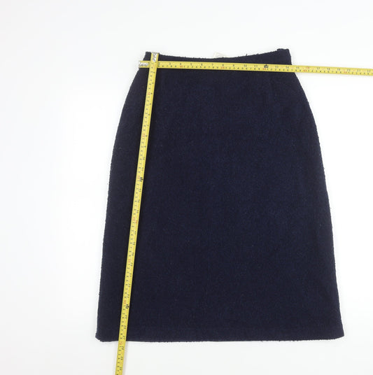 Marks and Spencer Women’s Blue Size 14 Midi Pencil Skirt Lined Vintage