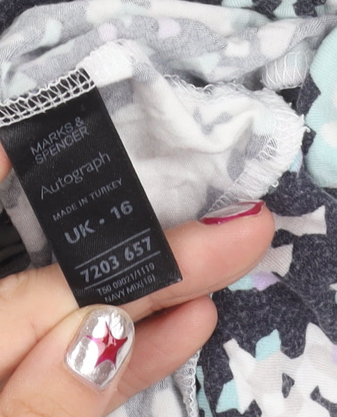 Womens UK Size 16 Marks and Spencer Multicoloured Basic T-Shirt