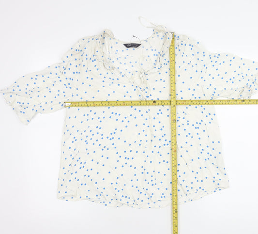 Womens UK Size 12 Marks and Spencer Ivory Tunic Blouse
