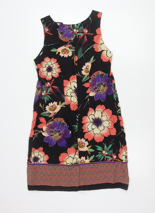 Dorothy Perkins Women's Multicoloured Floral Beaded Shift Dress Size 10