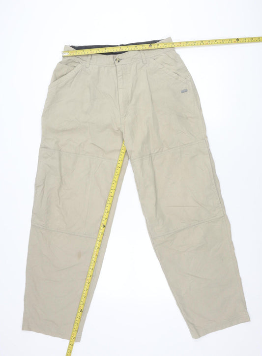 TWENTY 24 FOUR Men's Beige Cargo Trousers S Cotton Nylon Casual