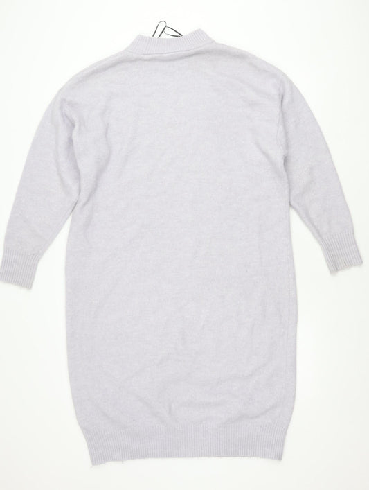 Monki Women’s Purple Crew Neck Long Sleeve Pullover Jumper S