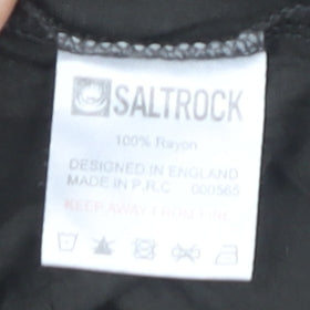Womens UK Size 14 Saltrock Black Tunic Blouse