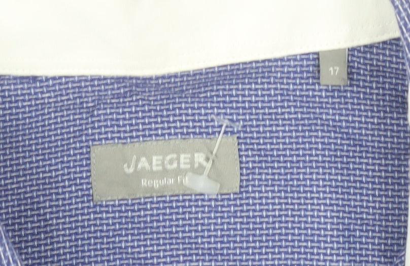 Mens UK Collar Size XL Jaeger Smart Purple Dress Shirt