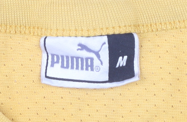 Puma Men's Yellow Sleeveless Crew Neck Jersey T-Shirt Size M