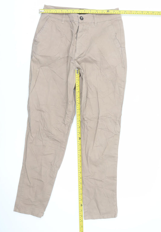 ASOS DESIGN Men's Beige Slim Fit Chino Trousers 26W 26L Cotton Stretch