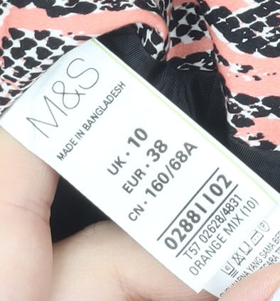 Marks and Spencer Women’s Orange Snake Print Pencil Skirt Size 10