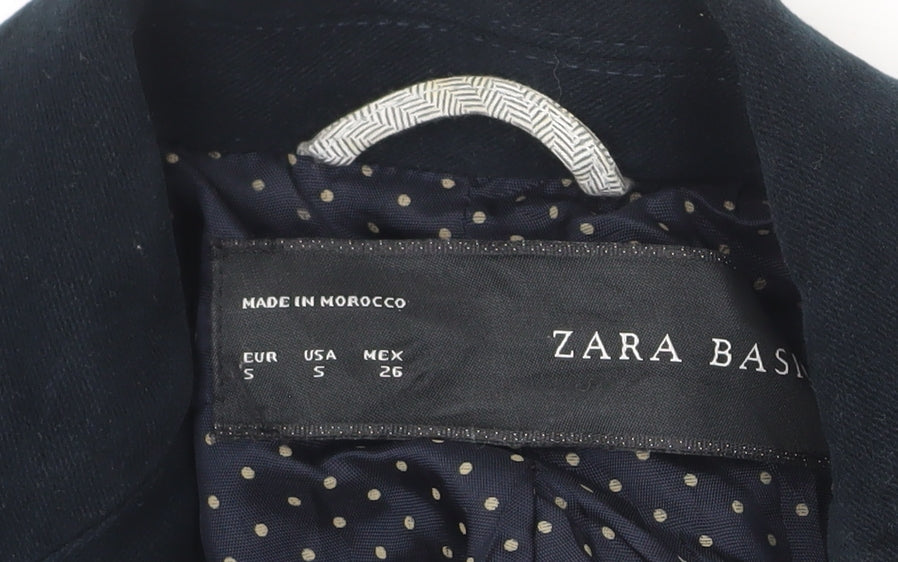 Zara Basic Women's Blue Slim Fit Notch Lapel Blazer Size S