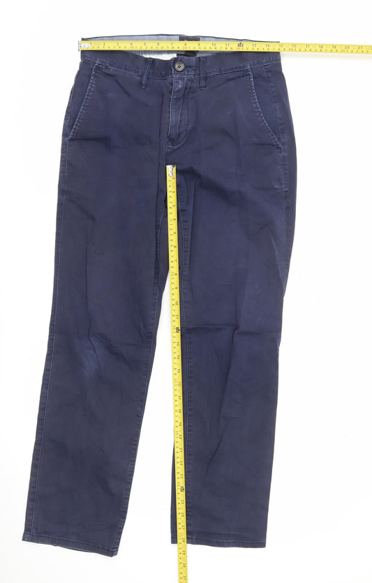 Gap Men's Blue Khakis Trousers 29W 30L Regular Fit Cotton Stretch