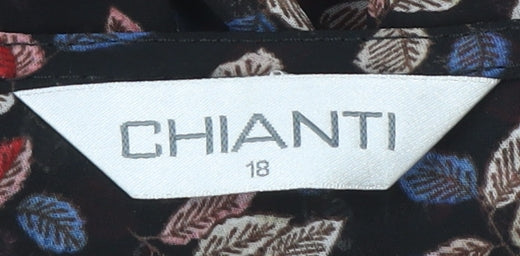 Womens UK Size 18 Chianti Multicoloured Wrap Blouse