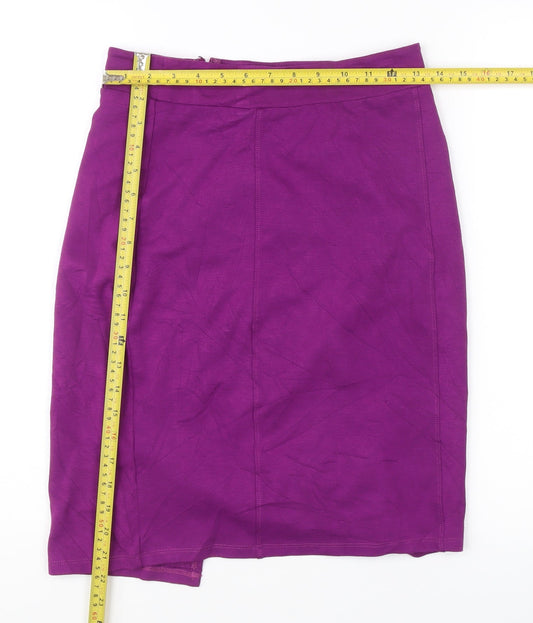 Monsoon Women’s Purple Knee Length Pencil Skirt Size 10 High Rise