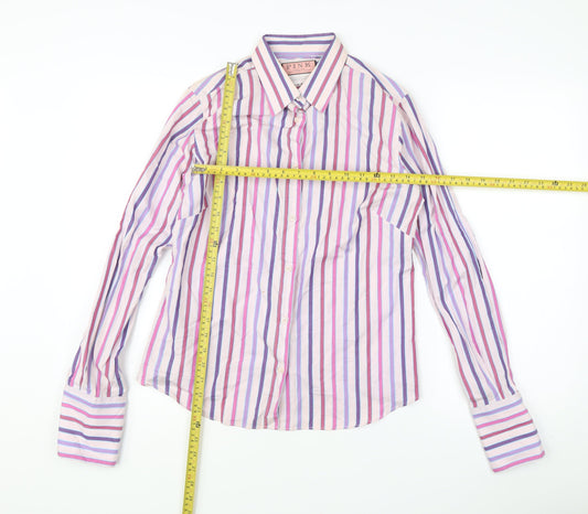 Thomas Pink Women’s Multicoloured Striped Cotton French Cuff Shirt S