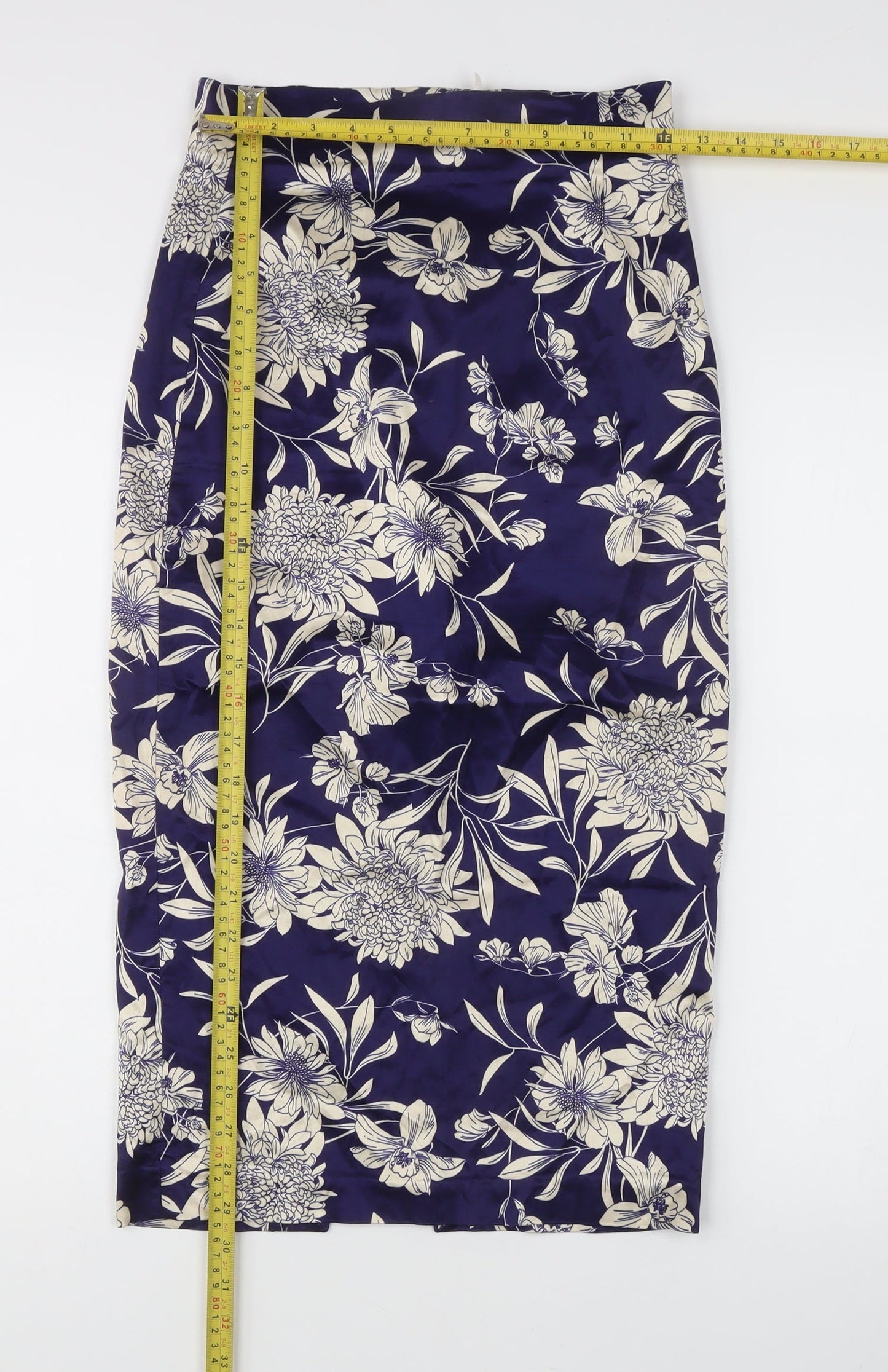 Womens UK Size XS Zara Woman Straight & Pencil Satin Skirt