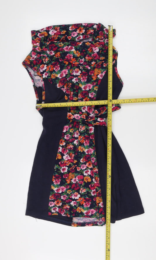 Izabel London Women’s Multicoloured Floral A-Line Dress Size 12