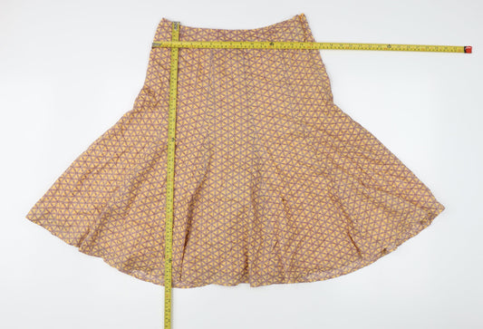 GAP Women’s Multicoloured Geometric A-Line Knee Length Skirt Size 8