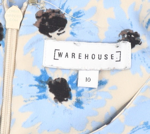 Womens UK Size 10 Warehouse Multicoloured Basic Blouse