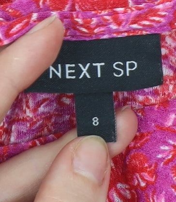 Womens UK Size 8 NEXT Multicoloured Basic Blouse
