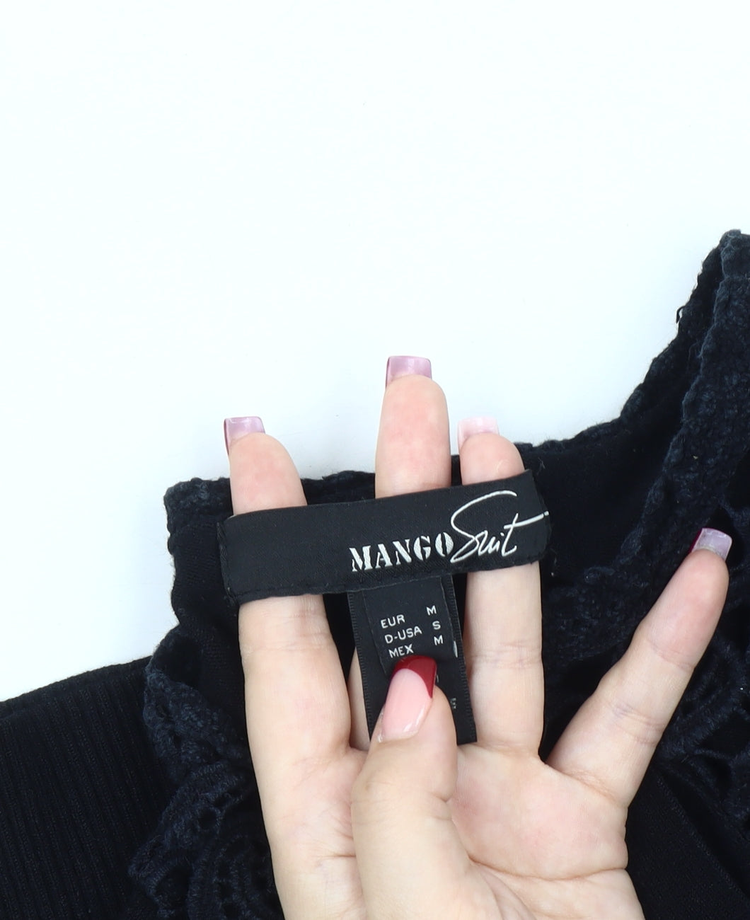 Womens UK Size 12 Mango Black Cardigan Jumper